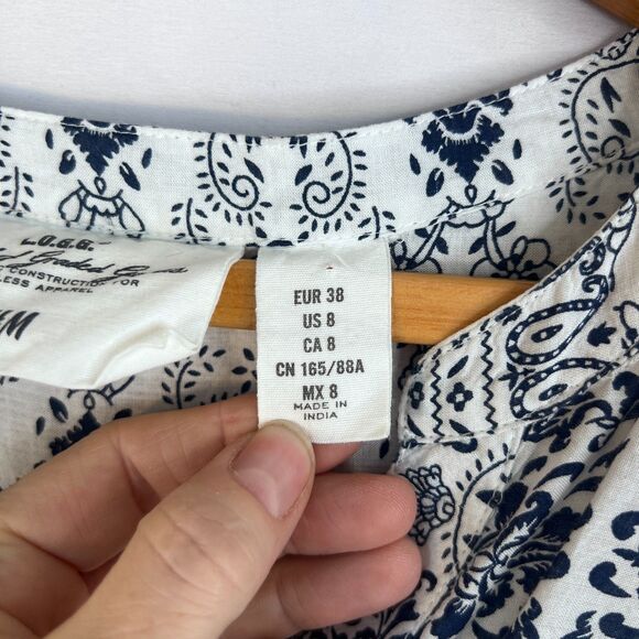 Label of Graded Goods Semi Sheer Handkerchief Shirt Dress Boho Casual Size 8 - Picture 9 of 12